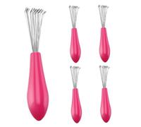 Herramienta de limpieza de limpieza de cepillos para el cabello Garras de limpieza Mini Mirador de suciedad de cabello con rastrillo de alambre de metal 5 PCS