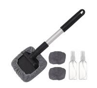 Herramienta de limpieza de parabrisas - Kit de arandela de vidrio reutilizable con almohadillas de microfibra y botellas de spray | Kit de limpieza de detalles interiores de coche - para vehículos