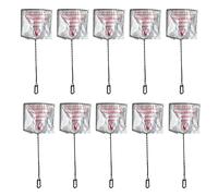 Herramienta De Limpieza De Peces Redes Pescado para Facilitar La Gestión Los Peces Y Mantenimiento La Calidad del Agua Aquarios Uso Diario Neta 10 Piezas Acero Inoxidable Camarones