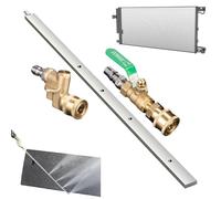 Herramienta de limpieza de radiador de coche, herramienta de limpieza de tanque de agua de 60 cm, barra de extensión de limpiador de radiadores con acoplamiento rápido de 1/4 pulgadas para lavado de