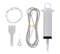 Herramienta de Limpieza para Desagüe de Refrigerador - Kit de 7 Piezas para Desatascar el Tubo de Drenaje | Cepillo Largo Flexible, Manguera y Jeringa para Línea de Agua y Fabricador de Hielo Atascado