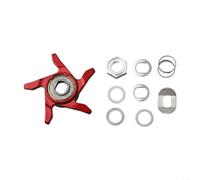 Herramienta de llave de alivio de carrete de pesca con diseño de arrastre de estrella de aluminio para una mayor eficiencia de pesca (rojo izquierdo)