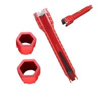 Herramienta de llave de grifo, ABS de metal, llave de grifo de fregadero, llaves de tubería de agua, herramienta de llave de grifo multifuncional, llaves de tuerca antideslizantes con nivelación para