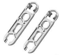 Herramienta de llave de grifo plateada 16 en 1 diseñada para extracción de cartucho de válvula aireadora con construcción de aleación de aluminio y mango ergonómico para simplificar las reparaciones
