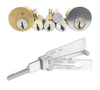 Herramienta de llave maestra de selección y decodificador de acero inoxidable, kit profesional de cerrajero automático (SS001pro)