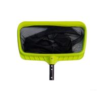 Herramienta de malla fina para piscina con ranuras de drenaje de mango integradas y forma ergonómica para un secado rápido y una sensación de manejo consistente