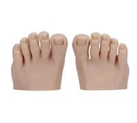 Herramienta de manicura protésica flexible de silicona suave para práctica, modelo de pie falso con diseño de medio pie para uñas, herramientas de manicura de entrenamiento artístico