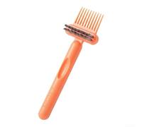 Herramienta de mantenimiento de cepillo para quitar el cabello de los cepillos utilizados con extensiones de pelucas o cabello grueso (naranja)