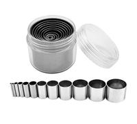 Herramienta de manualidades de acero inoxidable resistente para arcilla y hornear con perforadores huecos, varios tamaños, arcilla de metal