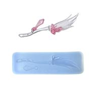 Herramienta de manualidades de silicona de grado alimenticio multiusos adecuada para hacer seda sintética de resina sintética accesorios de fiesta Halloween escoba de bruja forma de jabón