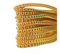 Herramienta De Marcado De Cables Envío gratuito 120/600PCS Marcadores de cable amarillo EC-0/1/2/3/5/8 0,5 0,75 1 1,5 2,5 4 6 8 10 12 16 25 35MM2 for tubos de diámetro de alambre Marcadores De Cables(