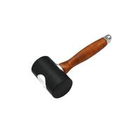 Herramienta de martillo de Material de nailon con mango de madera, herramienta de mano for el hogar, traje for manualidades de cuero, suministros de herramientas de tallado(Black-A)