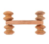 Herramienta de Masaje de Espalda Cuatro Ruedas, Madera | Rodillo Corporal Portátil, Ayuda a Estirar Brazos y Pantorrillas, Relajación para Yoga, Viaje y Gimnasio