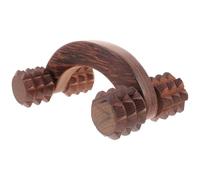 Herramienta de Masaje de Madera de Cuatro Ruedas para Músculos | Color Café, Uso en Ejercicio Físico, Ayuda a Aliviar Tensión y Presión Muscular, Portátil