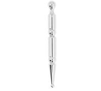 Herramienta de masaje de punto de presión de reflexología plantar pluma de acupuntura manual de acero inoxidable para la cara, los ojos, plata