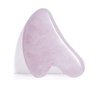 Herramienta de masaje de raspado Guasha - Tablero Gua Sha de cuarzo rosa - Herramienta raspadora tradicional para antienvejecimiento - Guasha de piedra de cuarzo rosa 100% natural - Por Sandine