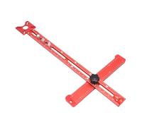 Herramienta de medición con regla en T ajustable tres en, 73 cm, fabricada en aleación de aluminio, con 3 bloques deslizantes, adecuada para instalar herrajes en gabinetes de