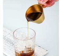 Herramienta de medición de acero inoxidable para espresso con marcas de graduación legibles para una dosificación constante de café (dorado)