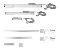 Herramienta de medición de alta precisión de lectura digital de aleación de aluminio de escala lineal para máquina de torno con pantalla JCS900 2AE 3AE Incluye tres reglas y (Carrera 0-50 mm 0-450 mm