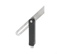 Herramienta de medición de ángulo ajustable de acero inoxidable cuadrado con nivel de burbuja para carpintería de carpintería, 24 cm