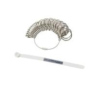 Herramienta de medición de anillos fácil de usar en diseño de metal resistente, medidor de tamaño preciso, promueve prácticas de tamaño sostenibles, medidor portátil