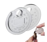 Herramienta de medición de brecha de chispa compatible con llavero compacto, material de aleación de zinc, rango de 0,6 mm a 2,4 mm para servicio de vehículos en movimiento (2 piezas)