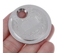Herramienta de medición de brecha de chispas de acero al carbono para afinación del motor, mide 0.04 a 0.12 pulgadas métrico y calibre de estilo moneda de doble escala (A)