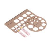 Herramienta de Medición de Brida, Juego de Reglas para Pezones Ligeras, Redondas y Rectangulares, Precisas y Fáciles de Leer para Extractor de Leche (marrón claro)