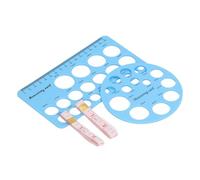 Herramienta de Medición de Bridas, Juego de Reglas para Pezones Blandos, Fácil de Leer, No Tóxico para una Mejor Lactancia (Azul)