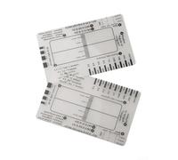 Herramienta de medición de calibrador transparente de 7 pasos para interpretación de ECG y evaluación del ritmo cardíaco con tarjetas de tamaño de identificación transparentes para profesionales