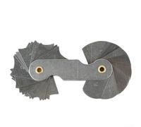 Herramienta de medición de calibre de radio con juego de plantillas de radio de empalme de placa que cubre R1 a R26 para comprobación de paso y ángulo de rosca (15-25)