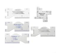 Herramienta de medición de costura de precisión para acolchar, costura, sastrería, bricolaje, patchwork, manualidades, aluminio, acrílico, construcción (D)