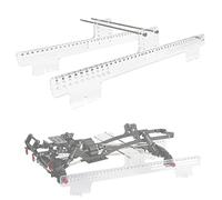 Herramienta de medición de distancia entre ejes ajustable, rango ajustable de 250 mm a 400 mm, estación de reparación soporte de exhibición para 1/10 1/8 RC Car Crawler SCX10 Capra TRX4