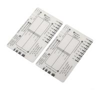 Herramienta de medición de ECG con regla de 7 pasos, pinza de plástico transparente para interpretación del ritmo cardíaco y seguimiento paso a paso (2 unidades-A)