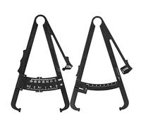 Herramienta de medición de grasa, Calibrador de grasa corporal de plástico Calibrador de pliegues cutáneos unisex Dispositivo de medición de grasa corporal Negro(Calibradores métricos)