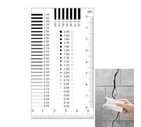 Herramienta de medición de grietas | Detección de defectos con escala transparente y transparente, herramienta de medición de tarjetas para la medición del ancho de grietas, adecuado para usuarios
