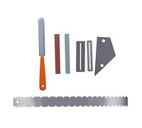 Herramienta de Medición de Guitarras, Protector de Diapasón, Fácil Operación, Juego de Calibre de Medición de Guitarra Ergonómico, Piedra de Aceite de Acero Inoxidable, Portátil para bajo