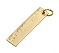 Herramienta de medición de latón de 6 cm de largo x 15 mm de ancho x 3 mm de alto para uso de llavero colgante y aplicaciones de dibujo de líneas finas con proceso de moldeo