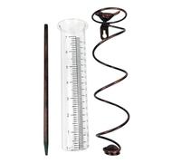 Herramienta De Medición De Lluvia De Construcción De Hierro Marco Inoxidable Marcado De Gran Tamaño Para Análisis De Precipitación De Jardín Pluviómetro De Estaca De Metal Ajustable