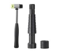 Herramienta de medición de mandril de palo, ensanchador de joyas, anillo de boda, herramienta de medición con martillo de goma, ampliador, ajustador de tamaño de joyería, expansor de tamaño de dedo