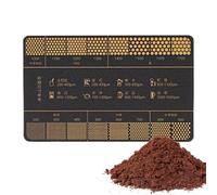 Herramienta De Medición De Molido De Café | Tarjeta de Referencia de Tamaño de Molienda,Herramienta De Medición Portátil, Guía De Precisión Para Tostar, Preparar Y Hacer Café En Casa