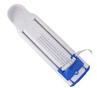 Herramienta de medición de pie de 120-280 mm para medición de tamaño de zapato, adecuada para adultos y niños, calibre ABS ligero (azul)