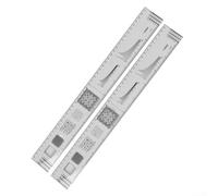 Herramienta de medición de plástico transparente escala de latitud y longitud para un cálculo preciso de la distancia (TQ29 (27.3/29/29.3))