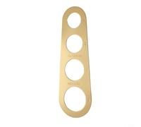 Herramienta de medición de porciones de fideos de acero inoxidable para pasta, regla de espaguetis con múltiples tamaños de porción para cocinar controlada, apta para lavavajillas y (dorado)