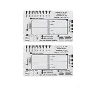 Herramienta de medición de regla ECG de 7 pasos, calibre transparente para evaluación de depresión de intervalo PR QRS de ritmo cardíaco, escala de tarjeta con estuche de almacenamiento (2 unidades)