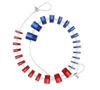 Herramienta de medición de rosca de perno ligera y fuerte de 26 piezas, identificador completo de tamaño de roscas para uso profesional y doméstico, comprobador de roscas de tuerca y perno de aluminio