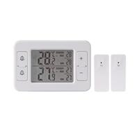 Herramienta de medición de temperatura del congelador: indicador de doble sensor, pantalla de monitor de refrigerador | digital de termómetro exterior interior, dispositivo de lectura preciso