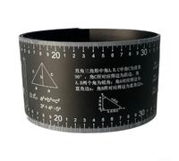 Herramienta de medición de tuberías, cinta de PVC de lectura directa, para accesorios de tubería de 1 a 6 pulgadas (negro 1 m)