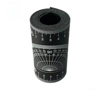 Herramienta de medición de tuberías, cinta de PVC de lectura directa, para accesorios de tubería de 1 a 6 pulgadas (negro 1,5 m)