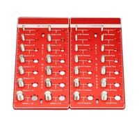 Herramienta de medición del tamaño del perno de la tuerca del calibre del comprobador de rosca para ingenieros mecánicos Juego de 2 piezas de aleación de aluminio con escalas de